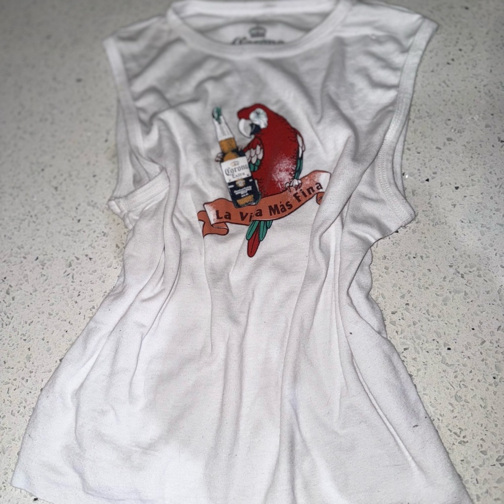 Corona White Cotton Blend Shirt